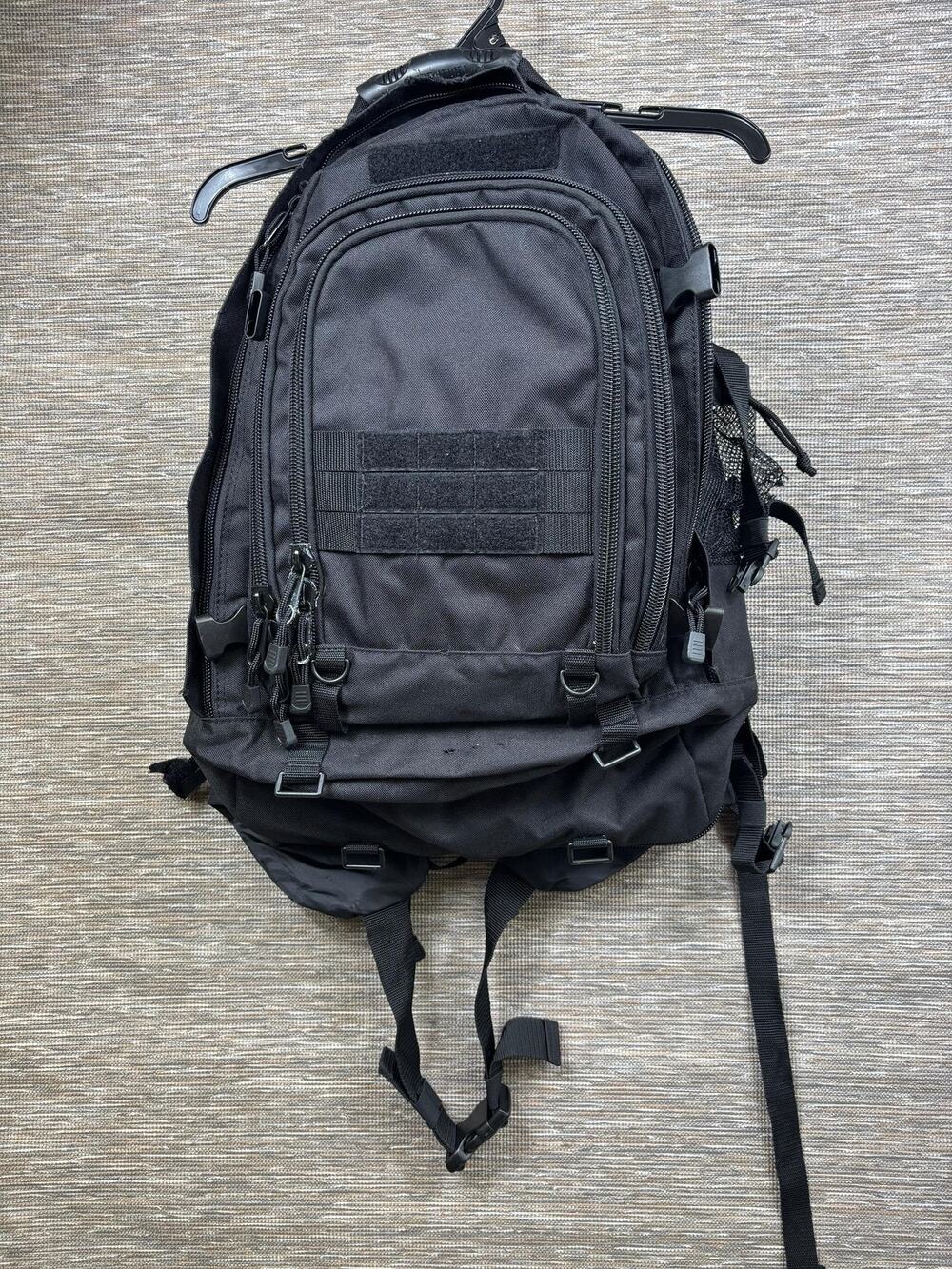 Code Alpha Black 20" Tactical Backpack Bag Men Waist Belt Water Bottle Pocket